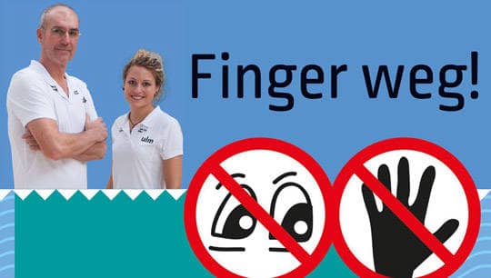 Aktion kein Glotzen und Grapschen im Schwimmbad - Finger weg!