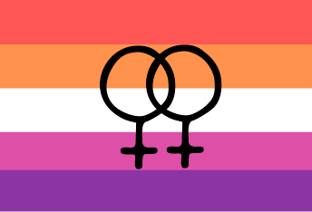 Pride Flagge lesbischer Menschen